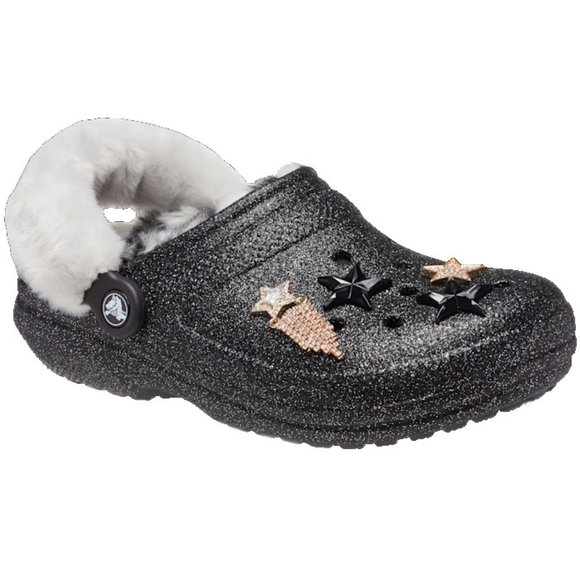 NEW CROCS Sizes 6 - 10 Womens Classic Lined Disco Clog - Shimmer - Picture 1 of 6